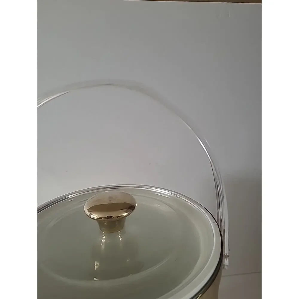 Culver Ice Bucket With Lid & Handle - Gold Tone MCM Retro Barware